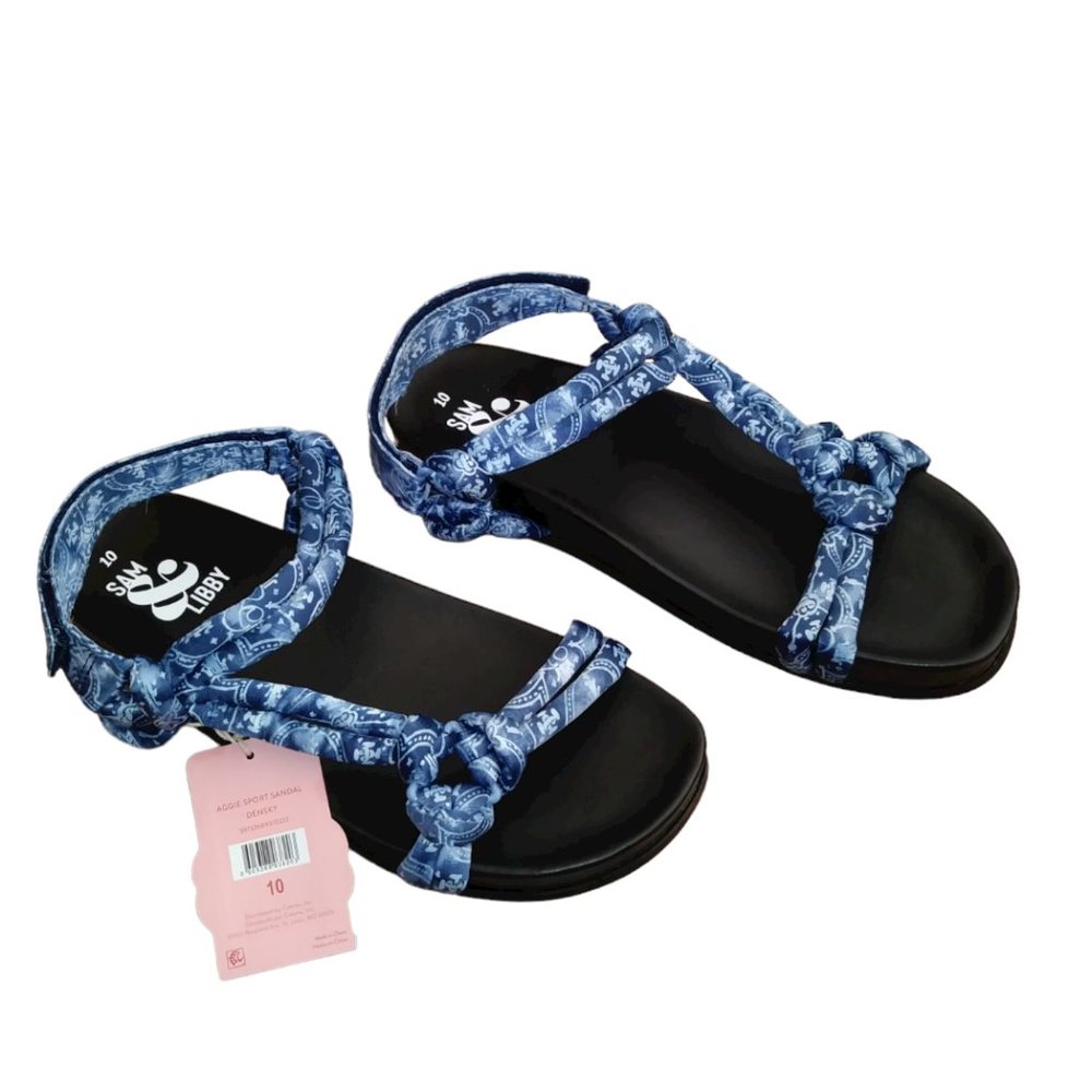 SAM & LIBBY sports sandals with straps Color Blue, Size 10- (8.5)